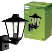 Kinno VANJSKA ZIDNA SVJETILJKA SA SENZOROM 25W E27 CRNA 8720169351417