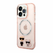 Futrola Karl Lagerfeld Magsafe With Ring za Iphone 14 Pro Max/ roze