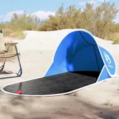Vidaxl vidaXL Zložljiv šotor za na plažo, moder, vodoodporen