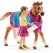 SCHLEICH Set Ždrebe sa pokrivacem