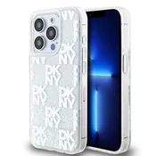 DKNY Etui DKNY Liquid Glitter Multilogo za iPhone 15 Pro - belo