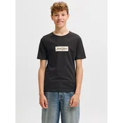 Jack & Jones Junior Majica JORNORREBRO kremna / črna