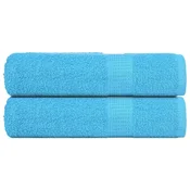 Vidaxl Brisače za tuširanje FROGN 2 kosa turkizne 70x140 cm 360 g/m2