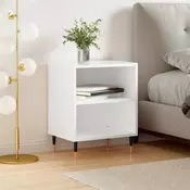 Vidaxl vidaXL Nočna omarica sijajno bela 40x30x50 cm