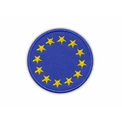shumee Okrogla zastava Evropske unije - nalepka za likanje/termo zapiranje - vezena našitka/značka/emblem