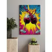 Wallity Dekorativna slika na platnu, 70x100cm, Šarena