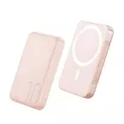 Remax usion rpp-65 pd20w + wireless 15w 10000mah roze Power bank magsafe ( BAT9603 )