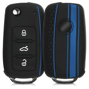 Silikonski etui za avtomobilske ključe za VW Škoda Seat VW Škoda Seat - modra - 27093