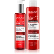 Vichy Dercos Collagen Filler 17 set za oslabljene lase, ki so nagnjeni k izpadanju