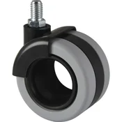 Pohištveno kolo Rotola Office brez zavore M10 x 15 mm črn/siv