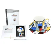shumee Komplet skodelice in krožnika - P. Mondrian, Kompozicija A (carmani)