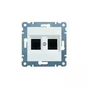 HAGER uticnica kompjuterska dupla 2XRJ11.CAT.3 WL2020