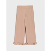 Sinsay - French terry pantalone s volanom - BEŽ