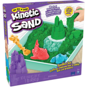 Set za igru Kinetic Sand - Pješčanik s priborom i zelenim kinetičkim pijeskom