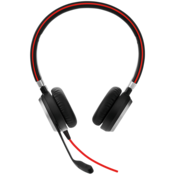 JABRA EVOLVE 40 UC Stereo USB Headband, Noise cancelling, USB and 3.5 jack connectivity, with mute-button and volume control on the cord, Busylight ,