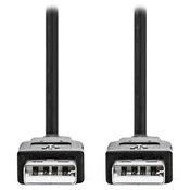 Nedis kabel USB 2.0/ vtič USB-A - vtič USB-A/ črn/ v razsutem stanju/ 5 m