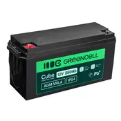 Green Cell Cube AGM VRLA IP54 12V 250Ah akumulator bez održavanja za kampere, fotonaponske sustave, solarne panele i čamce