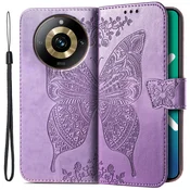GS Realme 11 Pro/11 Pro+ preklopni ovitek, metulj, vijoličen