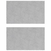 Vidaxl Stopnice Pravokotna 2 szt. srebrna 50 x 30 cm Aluminij