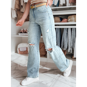 Spodnie damskie jeansowe wide leg STYLLEG niebieskie Dstreet