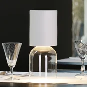 Luceplan Nui Mini namizna svetilka s polnilno baterijo IP54, bela - Dnevna soba/jedilnica - Dizajn - bela, prozorna - Kovina
