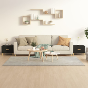 Stolici za kavu 2 kom crni 50x50x40 cm od konstruiranog drva