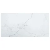 Vidaxl Mizna plošča bela 100x50 cm 6 mm kaljeno steklo z marmorjem