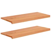 vidaXL Okenske police 2 kos Lakirana 100 x 40 x 2 cm Trda bukovina