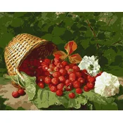 Ideyka Slikanje po številkah – Košara z jagodami ©William Hammer 40 x 50 cm