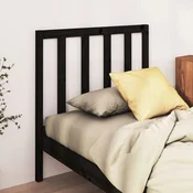 Vidaxl Posteljno vzglavje črno 96x4x100 cm trdna borovina
