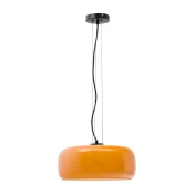 Oranžna LED viseča svetilka s steklenim senčilom o 38 cm Reig – Kave Home