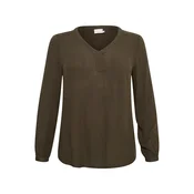 KAFFE CURVE Bluza Ami temno zelena