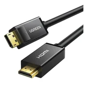 Ugreen 10203 prilagodnik za video kabel 3 m DisplayPort HDMI Črna