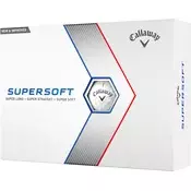 Golf žogice Callaway Supersoft 2023 Red Splatter, 12, Supersoft