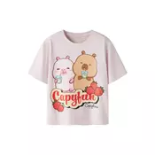 NAME IT Majica NKFAbbi Capybara  brokat / roza / temno rdeča / črna