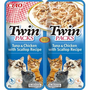 Inaba Twin Packs mačka s tuno in piščancem, pokrovača 80g