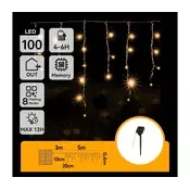 Aigostar - LED Solarni lanac 100xLED/8 funkcija 8x0,6m IP65 topla bela
