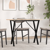 Blagovaonski stol X-oblika 100x50x75 cm od borovine i celik