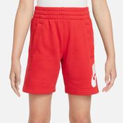 Nike K NSW CLUB FT SHORT HBR, otroške kratke hlače, rdeča FD2997