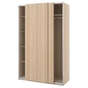 PAX/HASVIK Garderobna omara, imitacija beljenega hrasta/imitacija beljenega hrasta, 150x66x236 cm
