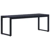 vidaXL Vrtna klop 120,5 cm PS plošča črna