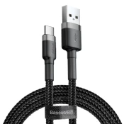 Podatkovni i punjacki kabel Baseus Cafule USB-A u USB-C s 3A brzim punjenjem i 480 Mbps prijenosom podataka – 1m – crni