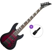 Jackson JS Series Concert Bass JS3VQ AH Basic SET Transparent Red Burst 5 strunska bas kitara