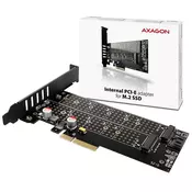 AXAGON PCEM2-D PCI-E 3.0 4x - DUAL M.2 SSD (NVMe + SATA)