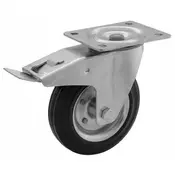 shumee Vrtljivo kolo z zavoro, jeklo-guma, 160 mm