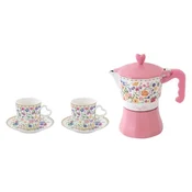2-piece coffee cup set, porcelain, 100ml and moka pot, Mon Amour - N