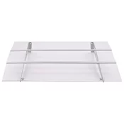 MAISON CHIC Nadstrešek - Senčniki za vrata srebrn in prozoren 150x90 cm PET, (22039903)