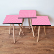 HANAH HOME Set 3 stočića 3Shp240 Pink