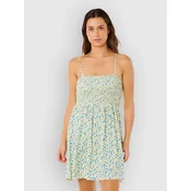 Rip Curl Surf Side Shirred Dress light yellow