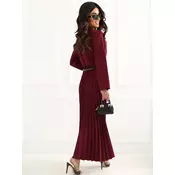 Bordo midi obleka RUE PARIS